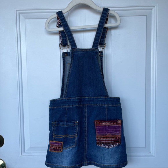 •LUCKY BRAND• Girls Denim Overalls Dress - Size 7 - Picture 5 of 7